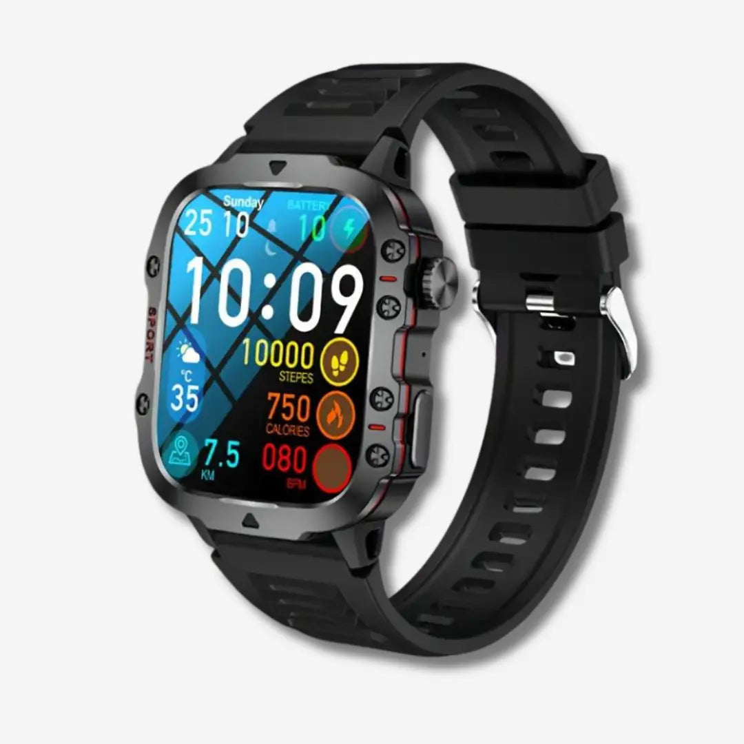 Durable Outdoor Fitness Watch - Designed for Active Lifestyles – Black (Silicone)