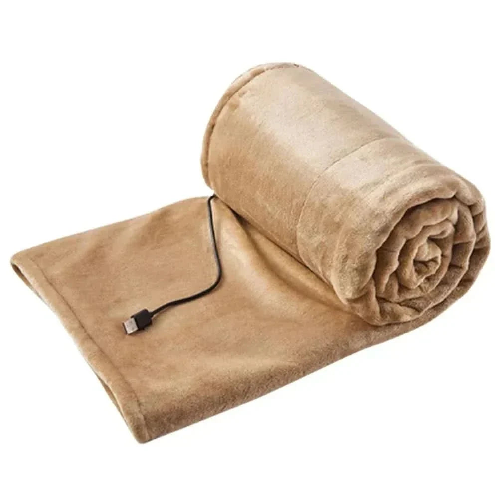 Electric Heated Blanket for Comfort at Home and on the Go – Yellow