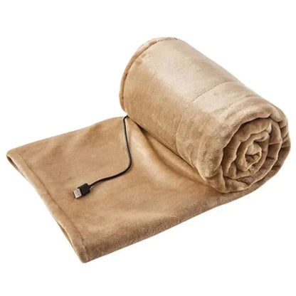 Electric Heated Blanket for Comfort at Home and on the Go – Yellow