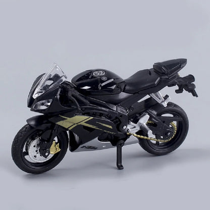 1:18 Scale Diecast Sportbike Model - Yamaha R6 Alloy Motorcycle Replica for Kids – black