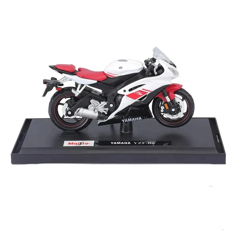 1:18 Scale Diecast Sportbike Model - Yamaha R6 Alloy Motorcycle Replica for Kids