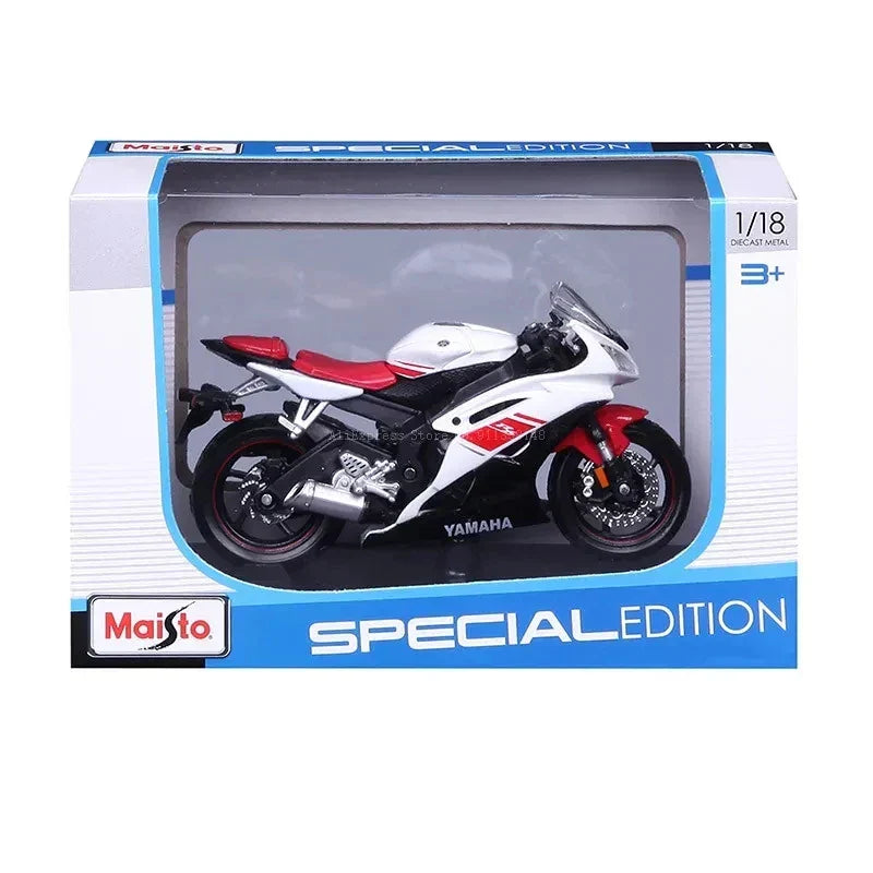 1:18 Scale Diecast Sportbike Model - Yamaha R6 Alloy Motorcycle Replica for Kids