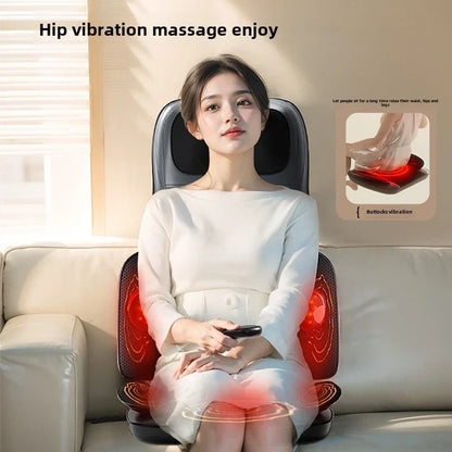 Heat-Enhanced Massage Cushion – Full Body Vibration for Office & Car