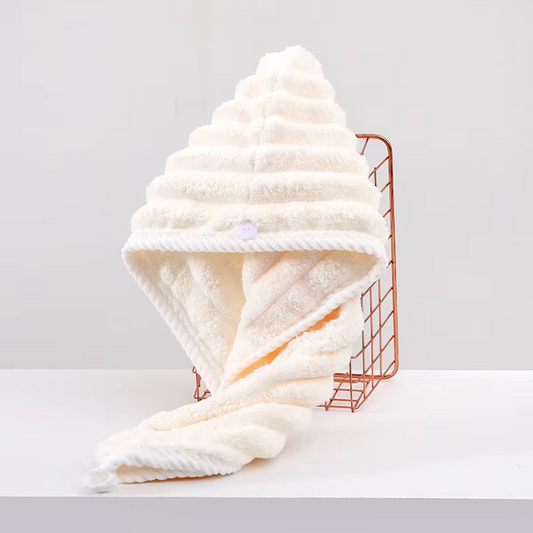 Rapid-Dry Absorbent Hair Towel Cap for Effortless Drying – Apricot