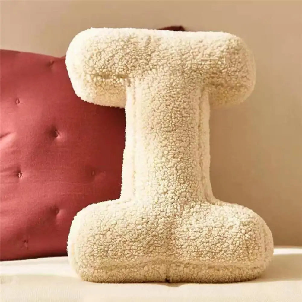 Decorative Velvet Cushion in Every Letter of the Alphabet - Soft Velura