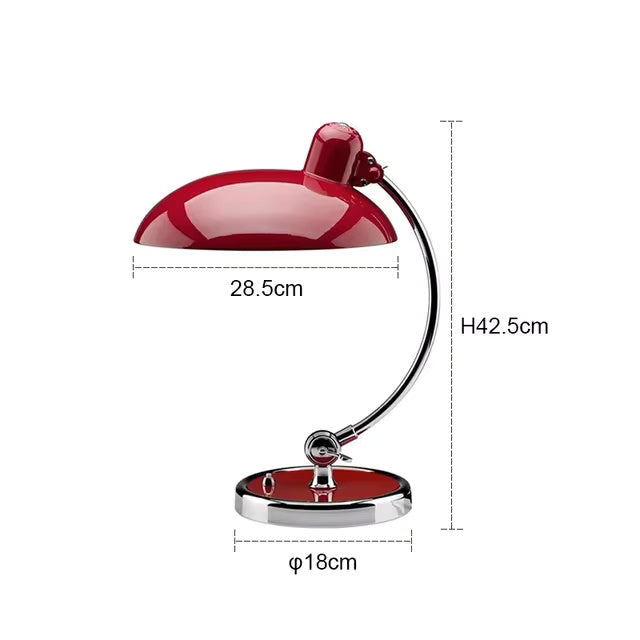 Curved Metal Desk Lamp in Chrome for Modern Bedroom Lighting
