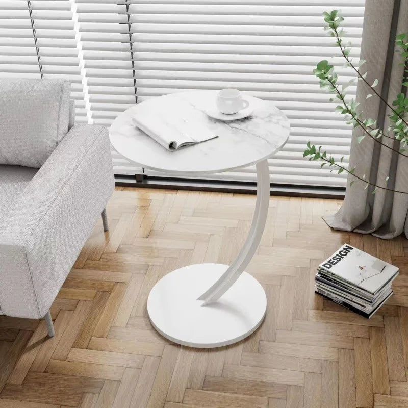 Reinforced Round Side Table for Living Room and Bedroom – H
