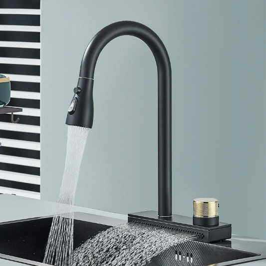 Stylish Kitchen Tap Featuring Three Control Valves