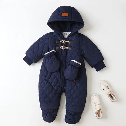 Velour Infant Onesie – Soft and Cozy Baby Jumpsuit – Blue