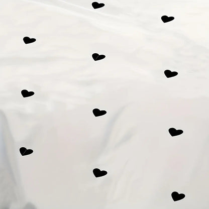 Black Love Print Bedding Set for Bedroom Decoration – Hearts
