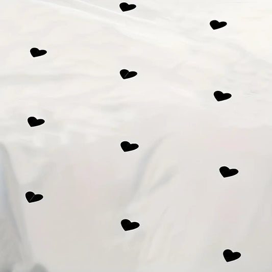 Black Love Print Bedding Set for Bedroom Decoration – Hearts