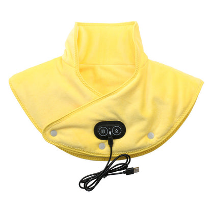 Ergonomic Electric Heat Massager for Neck and Shoulders with Adjustable Vibration – Yellow