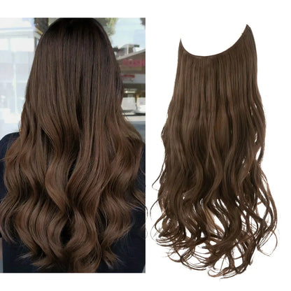 Real Human Hair Extensions for Natural Look – Dark brown