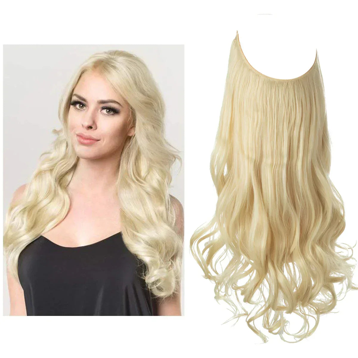 Real Human Hair Extensions for Natural Look – Light blonde