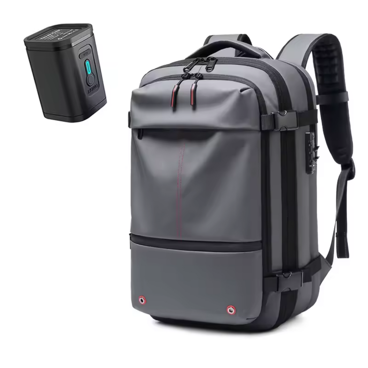 Water-Resistant Lightweight Backpack with Compression Features – Gray