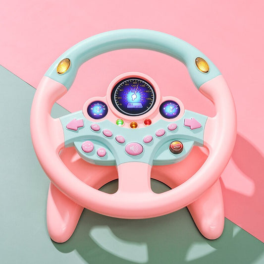 Interactive Driving Simulator Toy for Kids – Light Pink