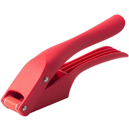 2-in-1 Kitchen Gadget for Slicing and Crushing Garlic – Red