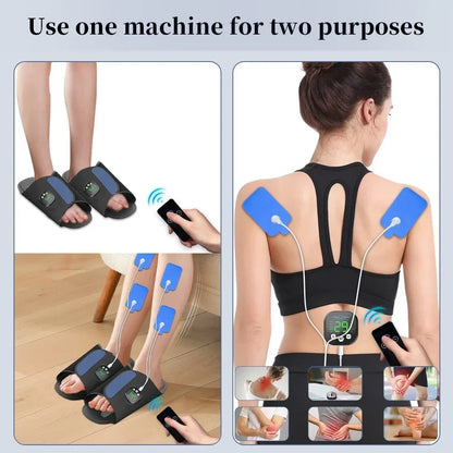 Remote-Controlled Foot Massaging Slippers – 10 Modes, 29 Intensities, 4 Pads, USB-C Rechargeable
