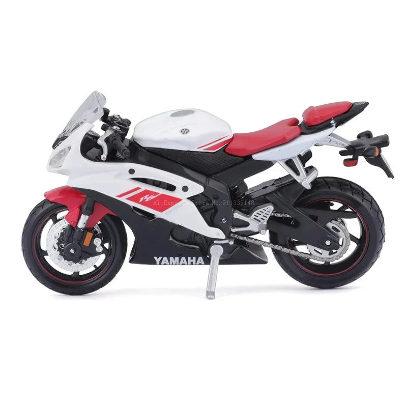 1:18 Scale Diecast Sportbike Model - Yamaha R6 Alloy Motorcycle Replica for Kids