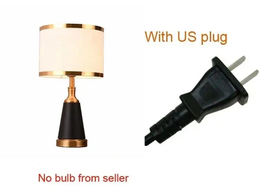 Gold Iron LED Table Lamp for Bedroom, Living Room, or Hotel Decor