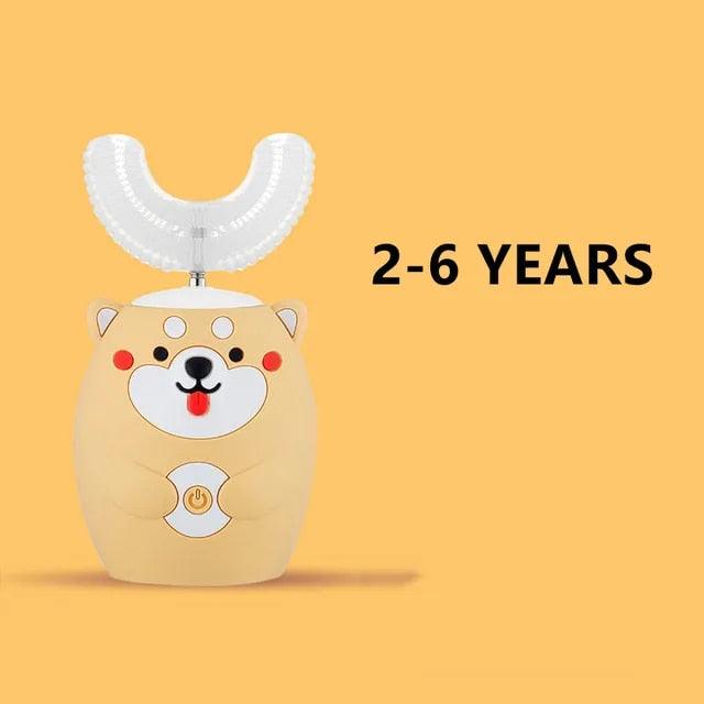 Interactive Electric U-Shaped Toothbrush for Kids – Bear Yellow