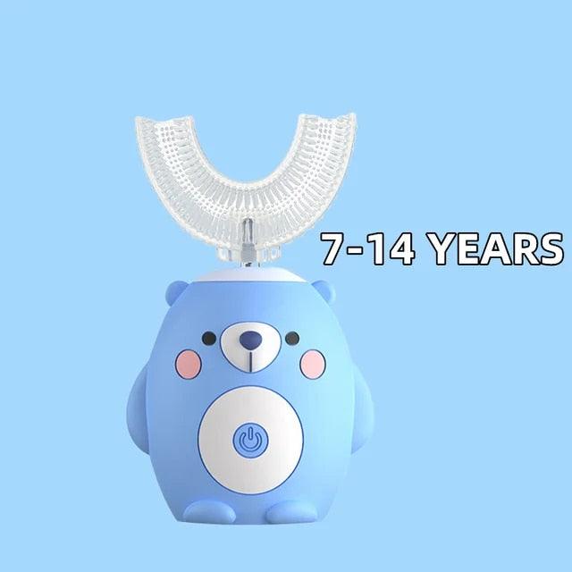 Interactive Electric U-Shaped Toothbrush for Kids – Bear Blue
