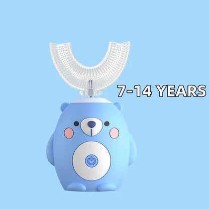 Interactive Electric U-Shaped Toothbrush for Kids – Bear Blue