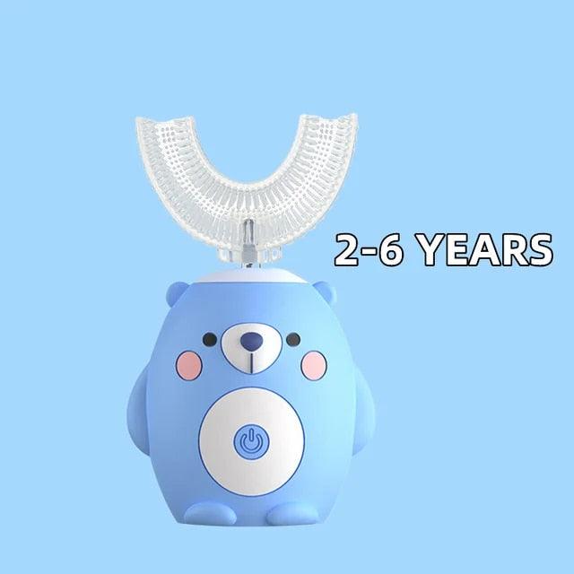 Interactive Electric U-Shaped Toothbrush for Kids – Bear Blue
