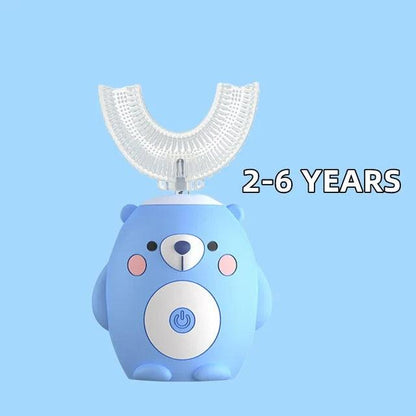 Interactive Electric U-Shaped Toothbrush for Kids – Bear Blue