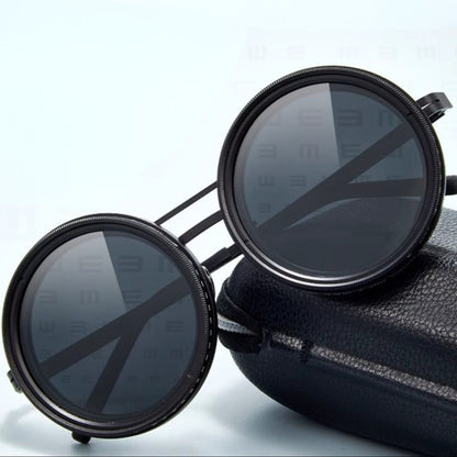 Polarized Sunglasses for Men and Women – Retro Style with Adjustable Light Filter