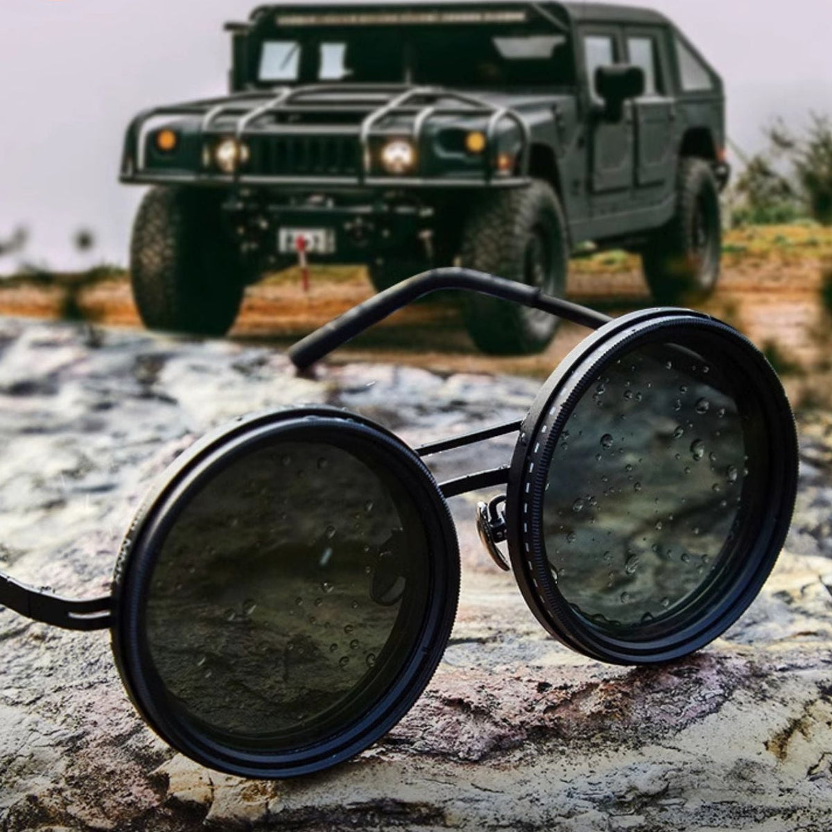 Polarized Sunglasses for Men and Women – Retro Style with Adjustable Light Filter