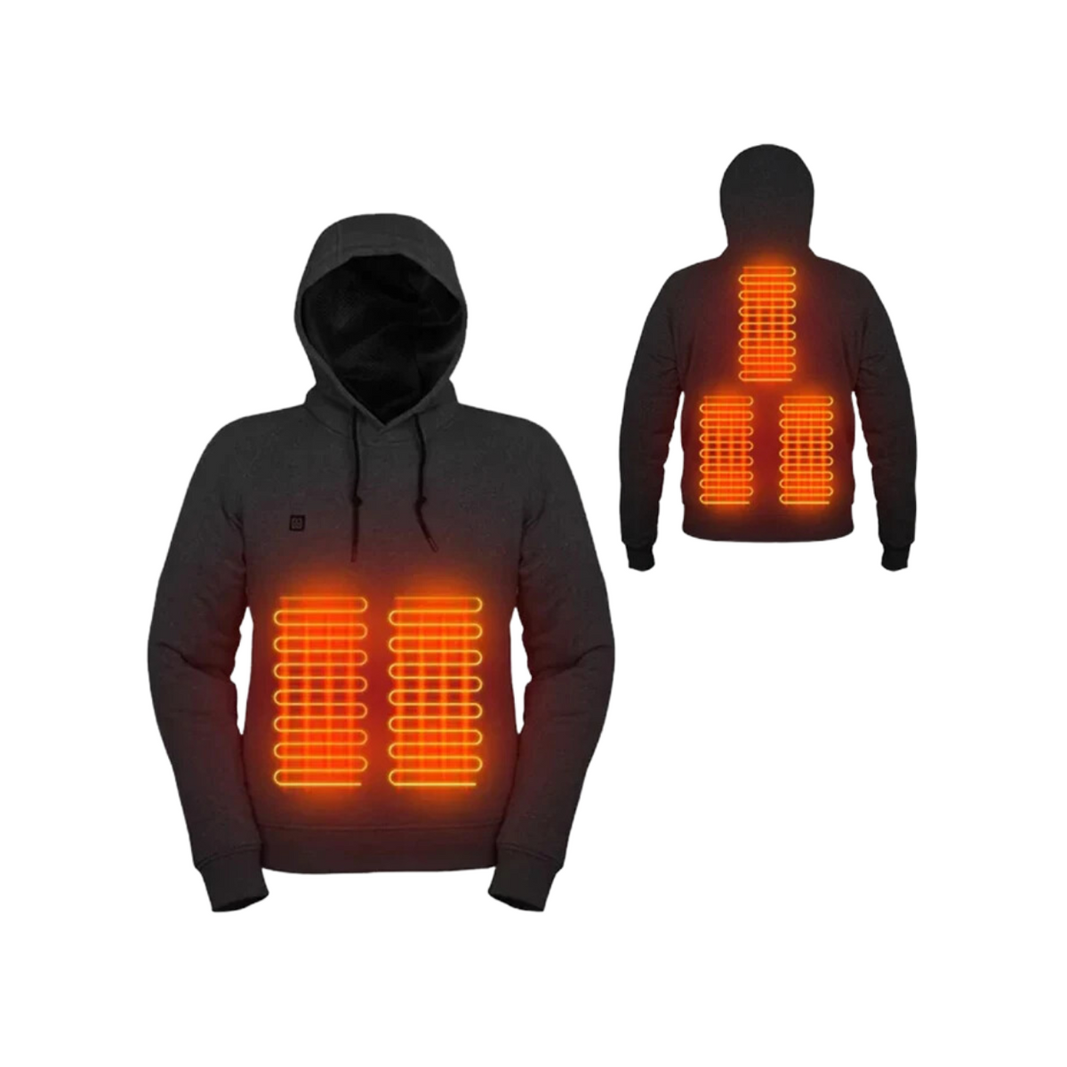 Winter Heated Hoodie - Electric Warmth for Cold Weather – Black