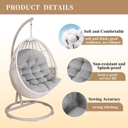 Comfort Cushion for Swing and Garden Chairs – Dark Grey – 80x120 cm – Indoor & Outdoor Use