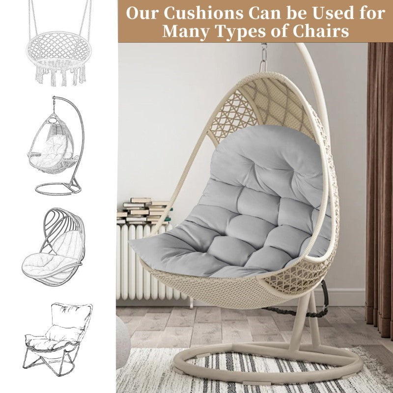 Comfort Cushion for Swing and Garden Chairs – Dark Grey – 80x120 cm – Indoor & Outdoor Use