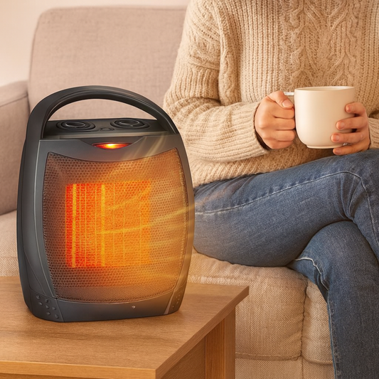 Smart Ceramic Electric Heater – Black