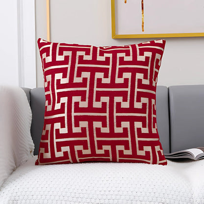 Chic Labyrinth Design Throw Pillow Cover – Ruby Weave