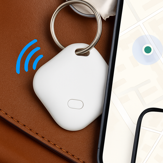 Smart Key Locator with Bluetooth Connectivity for Real-Time Tracking – White