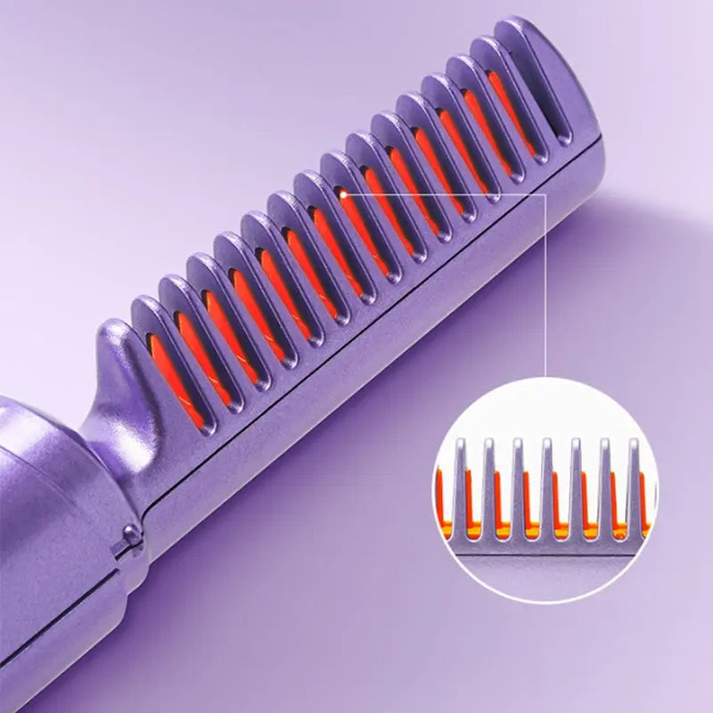 Travel-Ready Hair Styling Brush and Straightener