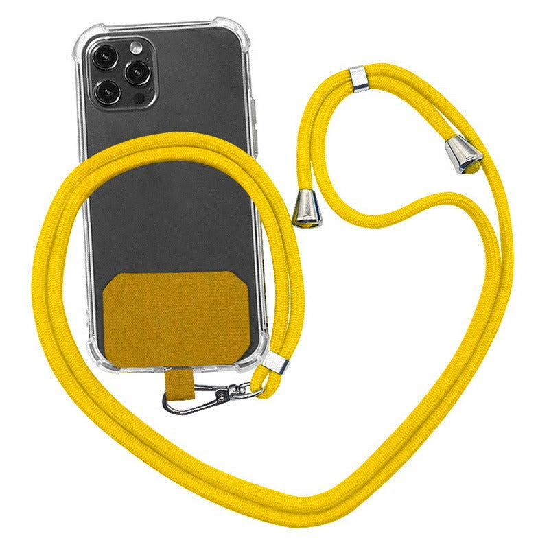 Crossbody Phone Case with Universal Patch Design – Yellow