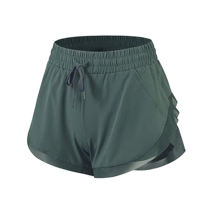 Women's Dual Function Running Shorts – Green