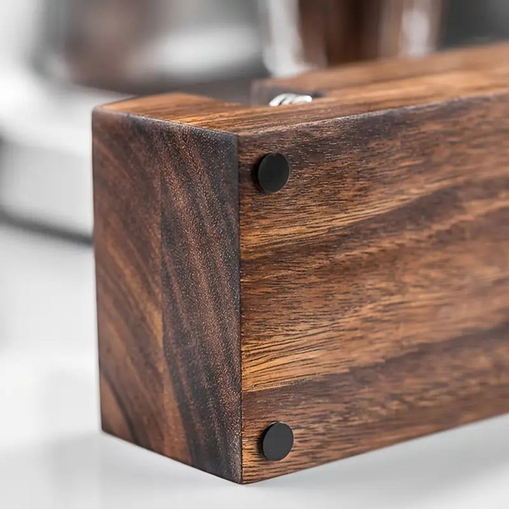Wooden Coffee Tamper Station in Rectangular Design