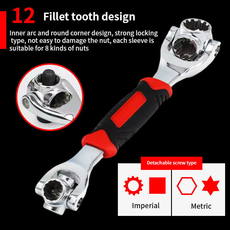 Versatile 52-in-1 Multi-Function Wrench Tool