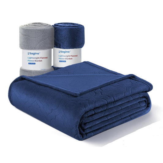 Cozy Coral Fleece Throw Blanket – Blue