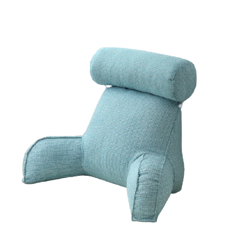 Shredded Memory Foam Lumbar Support Cushion - Therapeutic Reading Pillow – Sky Blue A