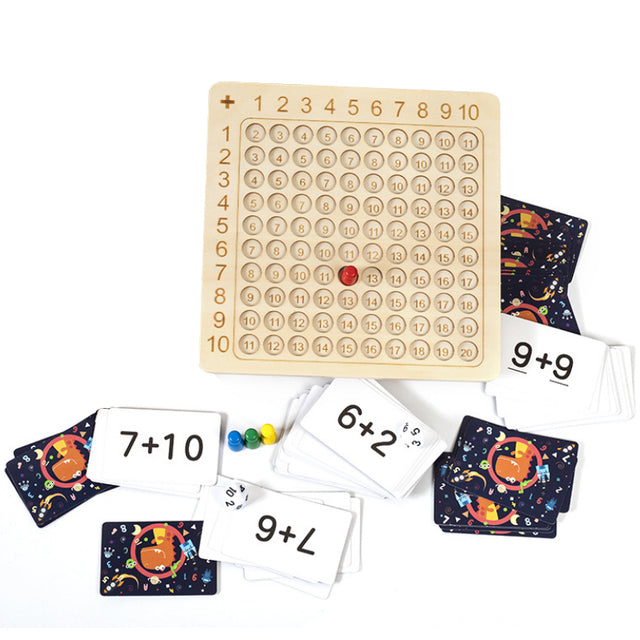 Math Mastery Game - Wooden Multiplication Board for Kids