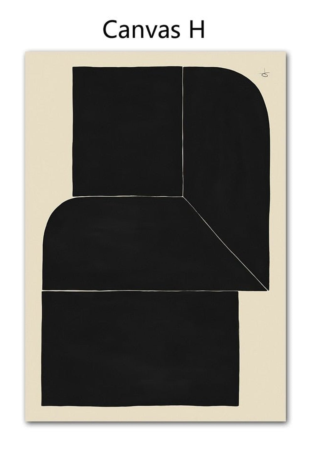 Canvas Art Print Poster – H