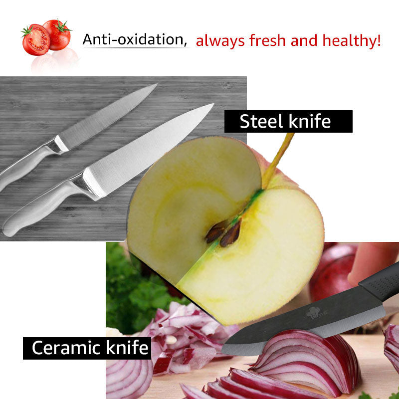 Chef's Mastery Knife Set in Ceramic for Kitchen Use