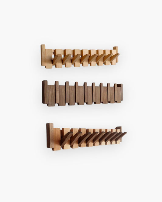 Wooden Wall Hooks - Chic Storage Solution with Elegant Design