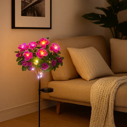 Solar-Powered Outdoor Flower Lights
