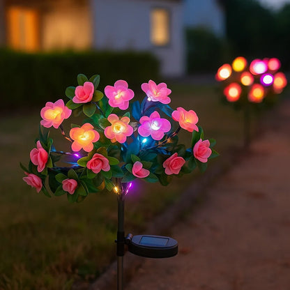 Solar-Powered Outdoor Flower Lights